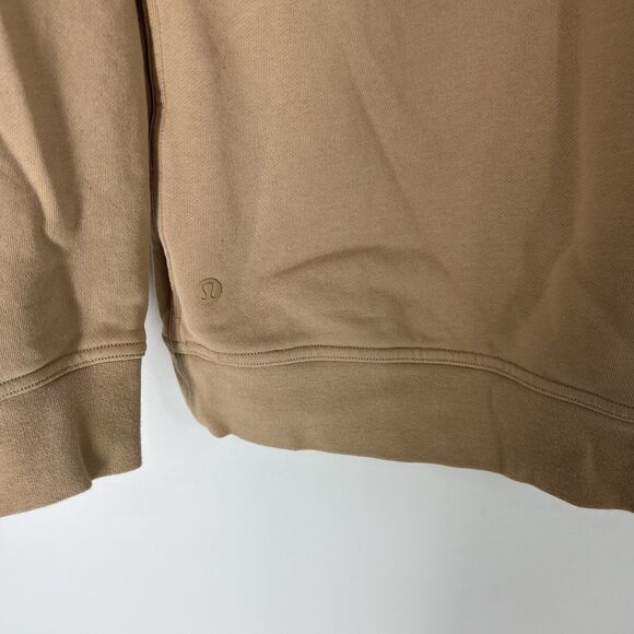 Lululemon All Yours Hoodie Size 4 Beech Wood Tan Terry Pullover Sweatshirt Yoga - Picture 7 of 7